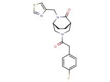 (1S*,5R*)-3-[(4-fluorophenyl)acetyl]-6-(1,3-thiazol-4-ylmethyl)-3,6-diazabicyclo[3.2.2]nonan-7-one