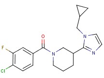 1-(4-chloro-3-fluorobenzoyl)-3-[1-(cyclopropylmethyl)-1H-imidazol-2-yl]piperidine