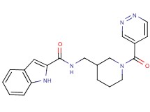 N-{[1-(pyridazin-4-ylcarbonyl)piperidin-3-yl]methyl}-1H-indole-2-carboxamide