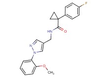 1-(4-fluorophenyl)-N-{[1-(2-methoxyphenyl)-1H-pyrazol-4-yl]methyl}cyclopropanecarboxamide