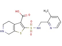 2-({[(3-methylpyridin-2-yl)methyl]amino}sulfonyl)-4,5,6,7-tetrahydrothieno[2,3-c]pyridine-3-carboxylic acid