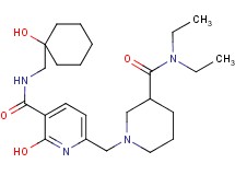 6-({3-[(diethylamino)carbonyl]-1-piperidinyl}methyl)-2-hydroxy-N-[(1-hydroxycyclohexyl)methyl]nicotinamide
