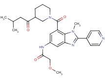 2-methoxy-N-[1-methyl-7-{[3-(3-methylbutanoyl)-1-piperidinyl]carbonyl}-2-(4-pyridinyl)-1H-benzimidazol-5-yl]acetamide