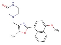 4-{[2-(4-methoxy-1-naphthyl)-5-methyl-1,3-oxazol-4-yl]methyl}piperazin-2-one