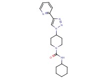 N-cyclohexyl-4-(4-pyridin-2-yl-1H-1,2,3-triazol-1-yl)piperidine-1-carboxamide