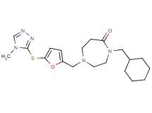 4-(cyclohexylmethyl)-1-({5-[(4-methyl-4H-1,2,4-triazol-3-yl)thio]-2-furyl}methyl)-1,4-diazepan-5-one