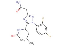 2-[5-[1-(acetylamino)butyl]-1-(2,4-difluorophenyl)-1H-1,2,4-triazol-3-yl]acetamide