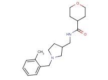 N-{[1-(2-methylbenzyl)pyrrolidin-3-yl]methyl}tetrahydro-2H-pyran-4-carboxamide