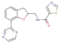 N-{[7-(2-pyrazinyl)-2,3-dihydro-1-benzofuran-2-yl]methyl}-1,3-thiazole-5-carboxamide