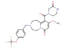 9-methoxy-10-[(3-oxo-1-piperazinyl)carbonyl]-3-[4-(trifluoromethoxy)benzyl]-2,3,4,5-tetrahydropyrido[1,2-d][1,4]diazepin-7(1H)-one