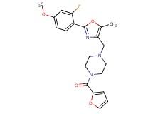 1-{[2-(2-fluoro-4-methoxyphenyl)-5-methyl-1,3-oxazol-4-yl]methyl}-4-(2-furoyl)piperazine