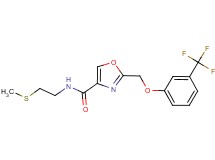 N-[2-(methylthio)ethyl]-2-{[3-(trifluoromethyl)phenoxy]methyl}-1,3-oxazole-4-carboxamide