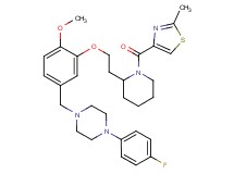 1-(4-fluorophenyl)-4-[4-methoxy-3-(2-{1-[(2-methyl-1,3-thiazol-4-yl)carbonyl]-2-piperidinyl}ethoxy)benzyl]piperazine