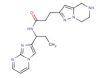N-(1-imidazo[1,2-a]pyrimidin-2-ylpropyl)-3-(4,5,6,7-tetrahydropyrazolo[1,5-a]pyrazin-2-yl)propanamide dihydrochloride