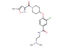 3-chloro-N-[2-(dimethylamino)ethyl]-4-({1-[(5-methyl-3-isoxazolyl)carbonyl]-4-piperidinyl}oxy)benzamide
