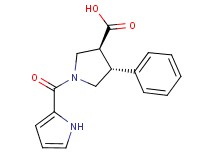 (3S*,4R*)-4-phenyl-1-(1H-pyrrol-2-ylcarbonyl)pyrrolidine-3-carboxylic acid