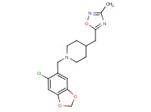 1-[(6-chloro-1,3-benzodioxol-5-yl)methyl]-4-[(3-methyl-1,2,4-oxadiazol-5-yl)methyl]piperidine