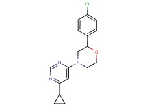 2-(4-chlorophenyl)-4-(6-cyclopropylpyrimidin-4-yl)morpholine