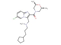 N-[(6-chloro-2-{[(2R*,6S*)-2,6-dimethyl-4-morpholinyl]carbonyl}imidazo[1,2-a]pyridin-3-yl)methyl]-3-cyclopentyl-N-methyl-1-propanamine