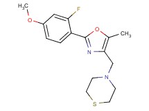 4-{[2-(2-fluoro-4-methoxyphenyl)-5-methyl-1,3-oxazol-4-yl]methyl}thiomorpholine