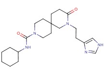 N-cyclohexyl-2-[2-(1H-imidazol-4-yl)ethyl]-3-oxo-2,9-diazaspiro[5.5]undecane-9-carboxamide