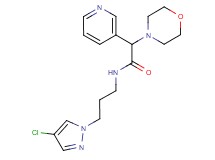 N-[3-(4-chloro-1H-pyrazol-1-yl)propyl]-2-(4-morpholinyl)-2-(3-pyridinyl)acetamide