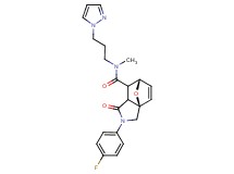 (3aR*,6S*)-2-(4-fluorophenyl)-N-methyl-1-oxo-N-[3-(1H-pyrazol-1-yl)propyl]-1,2,3,6,7,7a-hexahydro-3a,6-epoxyisoindole-7-carboxamide