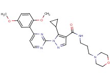 5-cyclopropyl-1-[4-(2,5-dimethoxyphenyl)-2-pyrimidinyl]-N-[3-(4-morpholinyl)propyl]-1H-pyrazole-4-carboxamide
