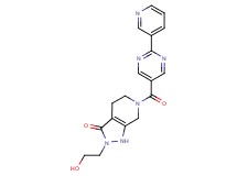 2-(2-hydroxyethyl)-6-{[2-(3-pyridinyl)-5-pyrimidinyl]carbonyl}-1,2,4,5,6,7-hexahydro-3H-pyrazolo[3,4-c]pyridin-3-one
