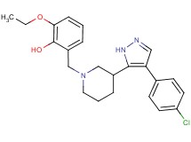 2-({3-[4-(4-chlorophenyl)-1H-pyrazol-5-yl]-1-piperidinyl}methyl)-6-ethoxyphenol