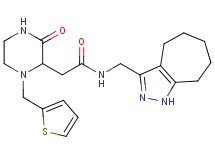 N-(1,4,5,6,7,8-hexahydrocyclohepta[c]pyrazol-3-ylmethyl)-2-[3-oxo-1-(2-thienylmethyl)-2-piperazinyl]acetamide