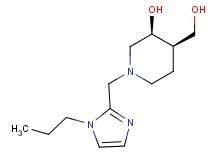 (3S*,4R*)-4-(hydroxymethyl)-1-[(1-propyl-1H-imidazol-2-yl)methyl]-3-piperidinol