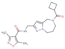 N-{[5-(cyclobutylcarbonyl)-5,6,7,8-tetrahydro-4H-pyrazolo[1,5-a][1,4]diazepin-2-yl]methyl}-3,5-dimethylisoxazole-4-carboxamide