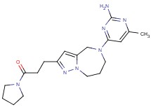 4-methyl-6-[2-[3-oxo-3-(1-pyrrolidinyl)propyl]-7,8-dihydro-4H-pyrazolo[1,5-a][1,4]diazepin-5(6H)-yl]-2-pyrimidinamine