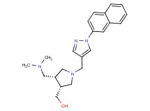 ((3R*,4R*)-4-[(dimethylamino)methyl]-1-{[1-(2-naphthyl)-1H-pyrazol-4-yl]methyl}pyrrolidin-3-yl)methanol