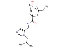 3-ethyl-5-hydroxy-N-[(1-isobutyl-1H-imidazol-5-yl)methyl]adamantane-1-carboxamide