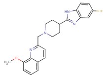 2-{[4-(5-fluoro-1H-benzimidazol-2-yl)piperidin-1-yl]methyl}-8-methoxyquinoline