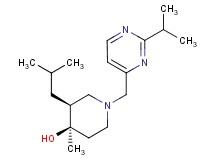 (3S*,4R*)-3-isobutyl-1-[(2-isopropylpyrimidin-4-yl)methyl]-4-methylpiperidin-4-ol
