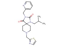 1-isobutyl-3-(2-pyridinylmethyl)-8-(1,3-thiazol-2-ylmethyl)-1,3,8-triazaspiro[4.5]decane-2,4-dione