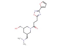 ((3S*,5R*)-5-[(dimethylamino)methyl]-1-{3-[3-(2-furyl)-1,2,4-oxadiazol-5-yl]propanoyl}piperidin-3-yl)methanol