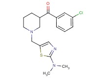 (3-chlorophenyl)(1-{[2-(dimethylamino)-1,3-thiazol-5-yl]methyl}-3-piperidinyl)methanone
