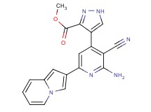 methyl 4-(2-amino-3-cyano-6-indolizin-2-ylpyridin-4-yl)-1H-pyrazole-3-carboxylate