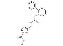 methyl 5-[({[2-(2-pyridinyl)-1-piperidinyl]acetyl}amino)methyl]-2-furoate