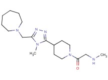 (2-{4-[5-(1-azepanylmethyl)-4-methyl-4H-1,2,4-triazol-3-yl]-1-piperidinyl}-2-oxoethyl)methylamine dihydrochloride