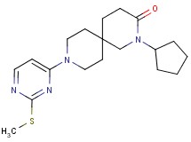 2-cyclopentyl-9-[2-(methylthio)pyrimidin-4-yl]-2,9-diazaspiro[5.5]undecan-3-one