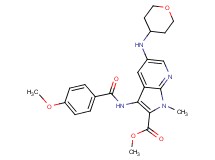 methyl 3-[(4-methoxybenzoyl)amino]-1-methyl-5-(tetrahydro-2H-pyran-4-ylamino)-1H-pyrrolo[2,3-b]pyridine-2-carboxylate