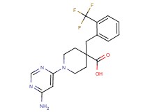 1-(6-aminopyrimidin-4-yl)-4-[2-(trifluoromethyl)benzyl]piperidine-4-carboxylic acid