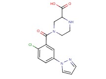 4-[2-chloro-5-(1H-pyrazol-1-yl)benzoyl]piperazine-2-carboxylic acid