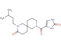 2-(3-methylbutyl)-8-[(2-oxo-2,3-dihydro-1H-imidazol-4-yl)carbonyl]-2,8-diazaspiro[5.5]undecan-3-one