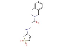N-[3-(3,4-dihydroisoquinolin-2(1H)-yl)-3-oxopropyl]-2,3-dihydrothiophen-3-amine 1,1-dioxide